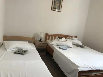 Krevet ili kreveti u jedinici u objektu Apartmani Villa Borzic - One Bedroom Apartment with Terarce and Sea View
