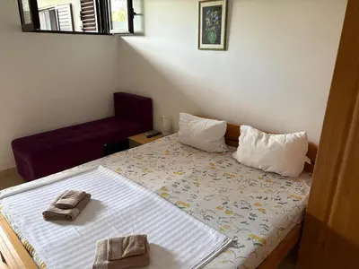 Krevet ili kreveti u jedinici u objektu Apartments with beautifull view Peace and quiet