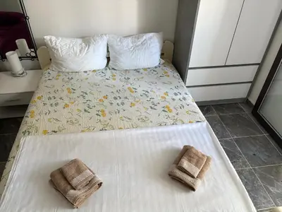 Krevet ili kreveti u jedinici u objektu Apartments with beautifull view Peace and quiet