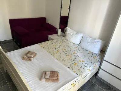 Krevet ili kreveti u jedinici u objektu Apartments with beautifull view Peace and quiet