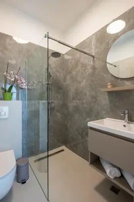 Kupaonica u objektu The Penthouse Harmony Beachfront with Hot Tub