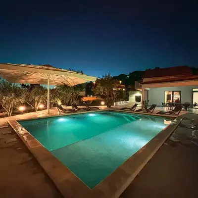 Mediterranean Oasis Seaside Villa with Pool