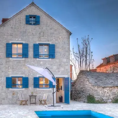 Secluded stone villa with private pool & garden