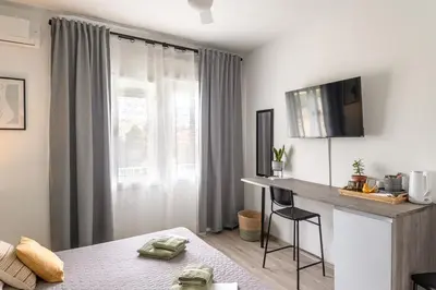 Krevet ili kreveti u jedinici u objektu Rooms with WiFi Baska Voda - Makarska - 23700