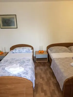 Krevet ili kreveti u jedinici u objektu Apartments with beautifull view Peace and quiet
