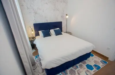 Krevet ili kreveti u jedinici u objektu Apartment Gloria, Swimming pool and Sea!