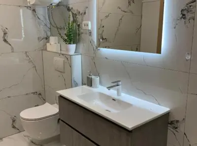 Kupaonica u objektu Luxury Apartment Ivo with Jacuzzi near the beach