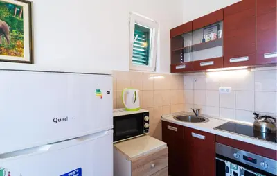 Kuhinja ili čajna kuhinja u objektu Beautiful Apartment In Omis With House Sea View
