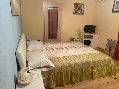 Krevet ili kreveti u jedinici u objektu Spacious apt w pool and sea view 2 min to beach
