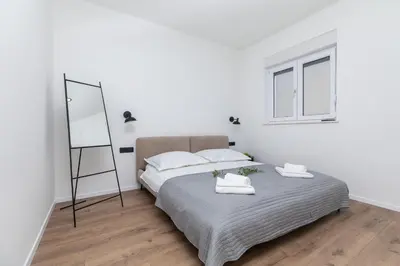 Krevet ili kreveti u jedinici u objektu Penthouse Andro, Omis