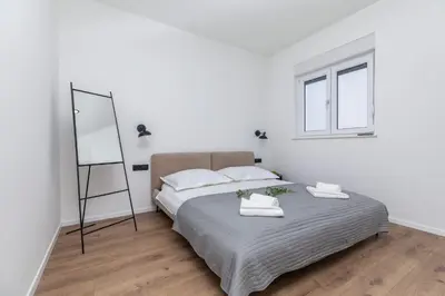 Krevet ili kreveti u jedinici u objektu Penthouse Andro, Omis