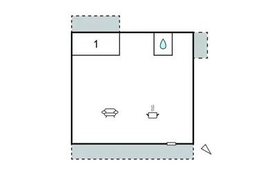 Tlocrt objekta 1 Bedroom Beautiful Apartment In Slime