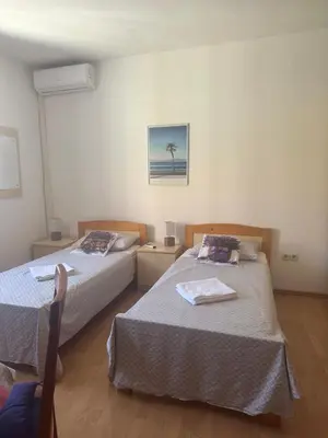 Krevet ili kreveti u jedinici u objektu Dvokrevetni studio Centar