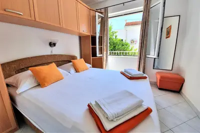 Krevet ili kreveti u jedinici u objektu Apartments Roso - ZF Hvar