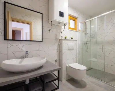 Kupaonica u objektu Aqua Maris Apartments