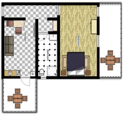 Tlocrt objekta Apartments by the sea Cove Zarace - Gdinj, Hvar - 4597