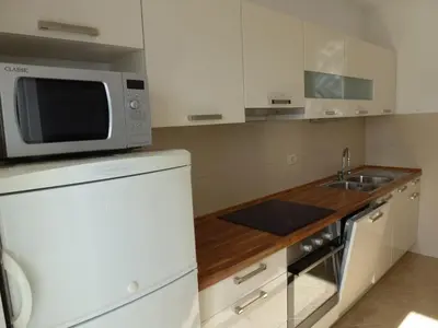 Kuhinja ili čajna kuhinja u objektu Seaview Family Apartment with Grand Terrace