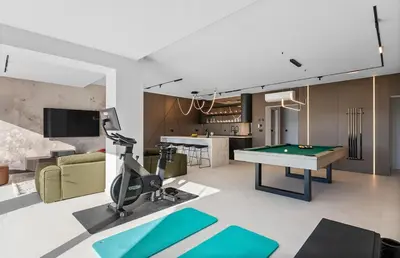 TV i/ili zabavni centar u objektu Luxurious 5-Bedroom Villa 
