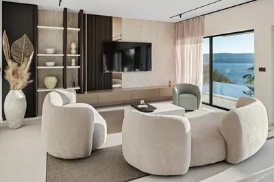 TV i/ili zabavni centar u objektu Luxurious 5-Bedroom Villa 