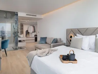 Krevet ili kreveti u jedinici u objektu Luxury Villa Hedonia