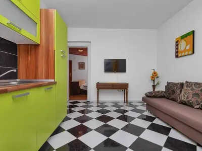 Tlocrt objekta Apartment Wohnung in Zelenka mit Gemeinschaftspool by Interhome