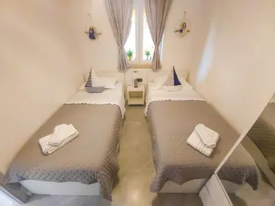Krevet ili kreveti u jedinici u objektu Luxury two bedroom-apartman by the see