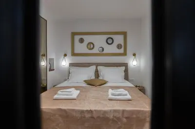 Krevet ili kreveti u jedinici u objektu Apartment Petra & Apartment Rustic