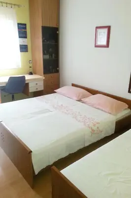 Krevet ili kreveti u jedinici u objektu Apartments by the sea Duce, Omis - 5275