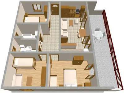 Tlocrt objekta Apartments by the sea Pisak, Omis - 658