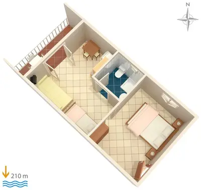 Tlocrt objekta Apartments with parking space Duce - Omis - 7532