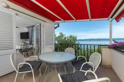 Balkon ili terasa u objektu Apartments by the sea Pisak, Omis - 652