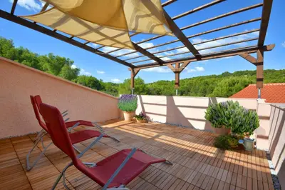 Balkon ili terasa u objektu Holiday house with a swimming pool Basina, Hvar - 8731
