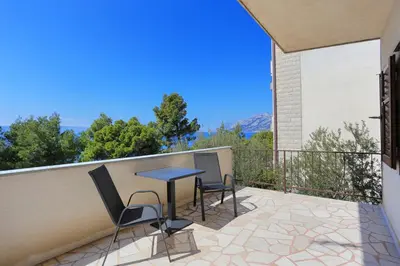 Balkon ili terasa u objektu Apartments by the sea Brela, Makarska - 2718