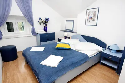 Krevet ili kreveti u jedinici u objektu Apartments by the sea Baska Voda, Makarska - 6081