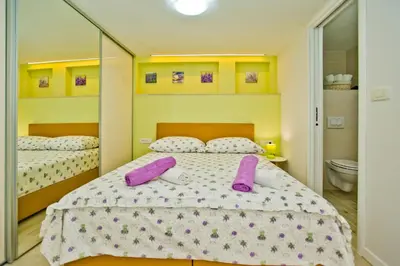Krevet ili kreveti u jedinici u objektu Apartment Petric, old town Hvar