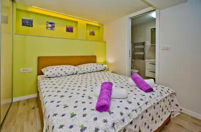 Krevet ili kreveti u jedinici u objektu Apartment Petric, old town Hvar