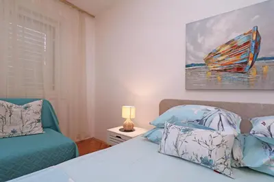 Krevet ili kreveti u jedinici u objektu Apartments Nina Beach