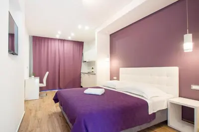 Krevet ili kreveti u jedinici u objektu Luxury rooms Beach Mediteran