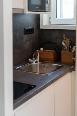 Kuhinja ili čajna kuhinja u objektu Maslina Apartments