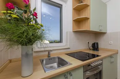 Kuhinja ili čajna kuhinja u objektu Apartments and Room Villa Niko