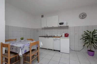 Kuhinja ili čajna kuhinja u objektu Family apartments Leona Makarska