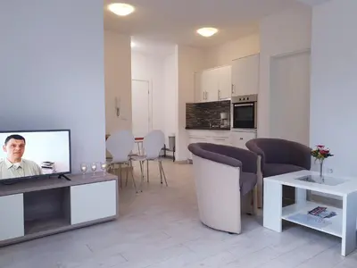 TV i/ili zabavni centar u objektu Apartments Ellie
