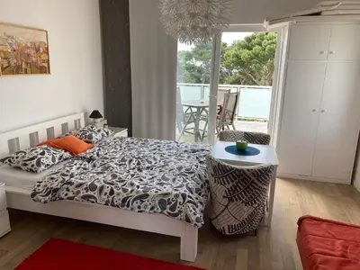 Krevet ili kreveti u jedinici u objektu Terrace Apartment