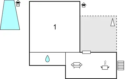 Tlocrt objekta One-Bedroom Apartment In Jesenice