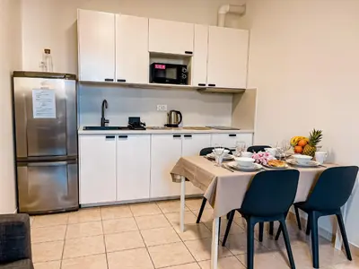 Kuhinja ili čajna kuhinja u objektu Pinia Apartments Bol