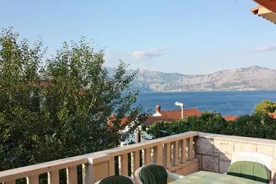 Tlocrt objekta Apartments with a parking space Postira, Brac - 5618
