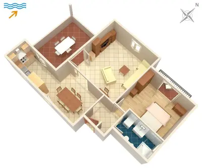 Tlocrt objekta Apartments with parking space Postira, Brac - 2913