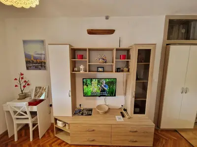 TV i/ili zabavni centar u objektu Studio Apartment Riva