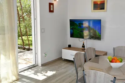 TV i/ili zabavni centar u objektu Holiday Home Chill Zone