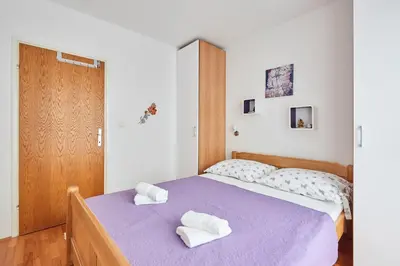 Krevet ili kreveti u jedinici u objektu Sv. Ilija Apartment - Vila Biokova